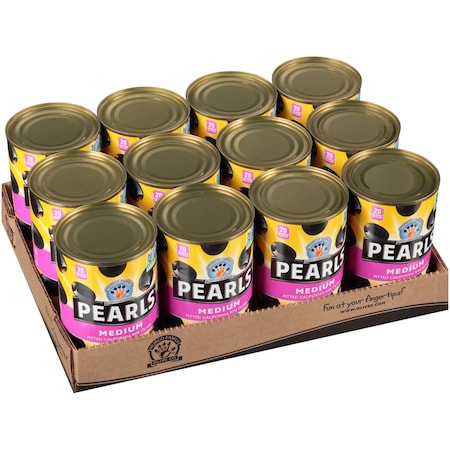 Pearls Medium Pitted Olives 6 Oz., PK12